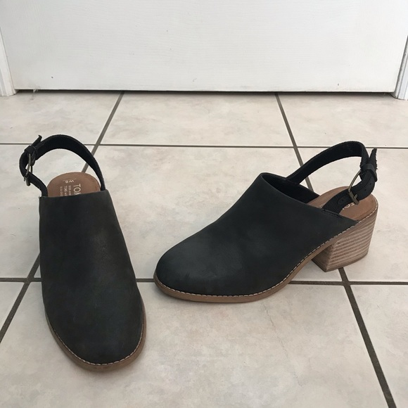 Toms Shoes - Toms Navy Leila Slingback Booties